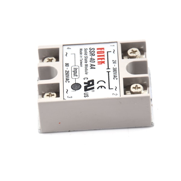 solid state relæ SSR-40AA-H 40A faktisk 80-250V AC TIL 90-480V