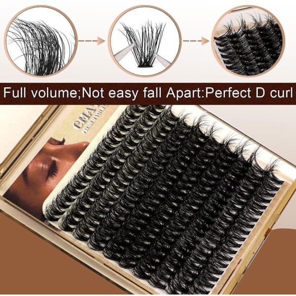 Vipper Kluster Kit 50D-100D Individuelle Vippeextensions 8-25 D 60D