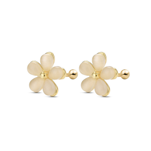 1Pair Ins Opal Flower -korvakoru naisille Korva Luu Nail Rusto