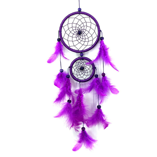 Feather Dream Catcher Wind Chimes Bilinteriør Hjem Væg Dreamc Black