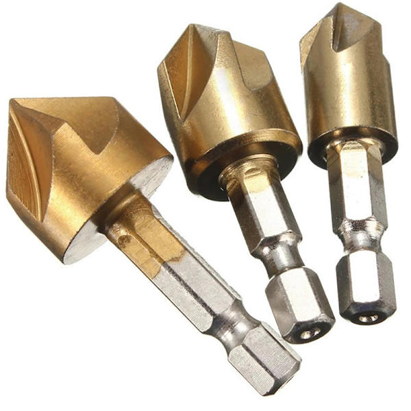 3ST Set för trämetall Quick Chan 6mm 8mm 9mm