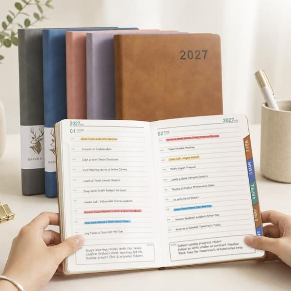 Engelsk 2027 Timeplanlegger Notisblokk Effektivitet A5 Agenda Plan A1