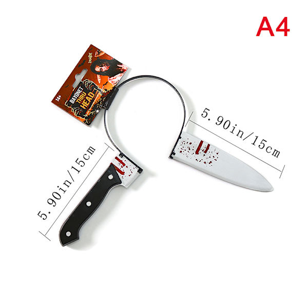Halloween Hårbåge Skräck Blood Axe Saws Gothic Pannband Prop A4