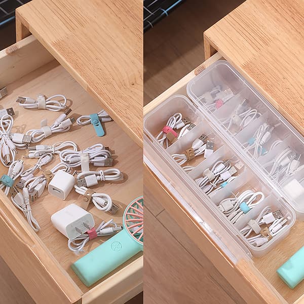 Gennemsigtig ladekabel arrangørboks Datakabelstyring Bo Clear
