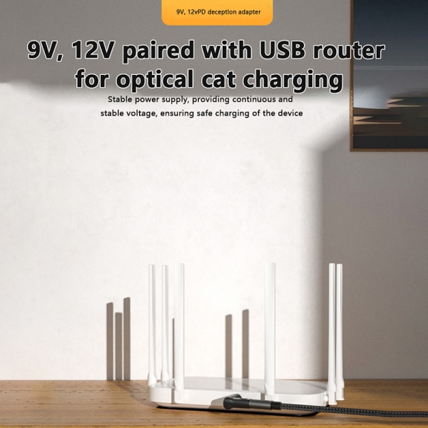 USB C PD Til DC Strømkontakt Universal 5/9/12V Type C Til DC J 5V-3.0x1.1