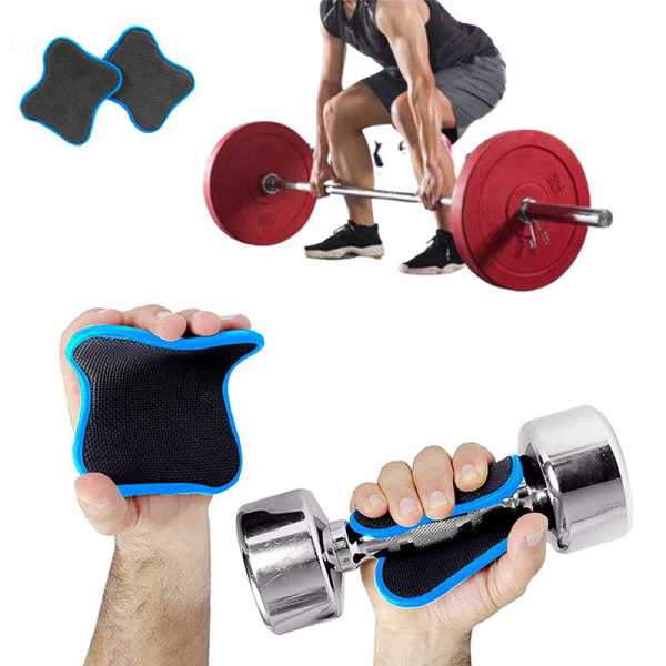 1 Par Gummi Grip Pads För Tyngdlyftning Gym Workout Handskar El blue