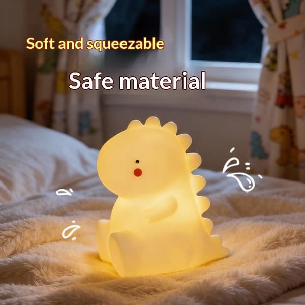 1/2 stk silikone natlampe med trykstyring LED-lampe med blødt lys