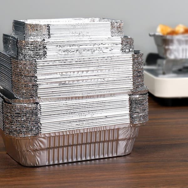 50 stk. aluminiumsfoliebakker Engangs BBQ-bakker 700ml