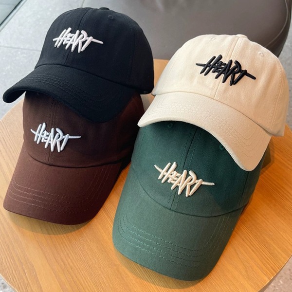 Broderi Brev Høst Vinter Baseball Cap Herre Dame Justerab Brown