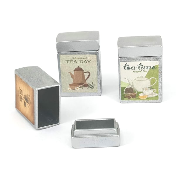 1/12 Dollhouse Simulation Tea Box Förvaringsbox Dollhouse Kök A3
