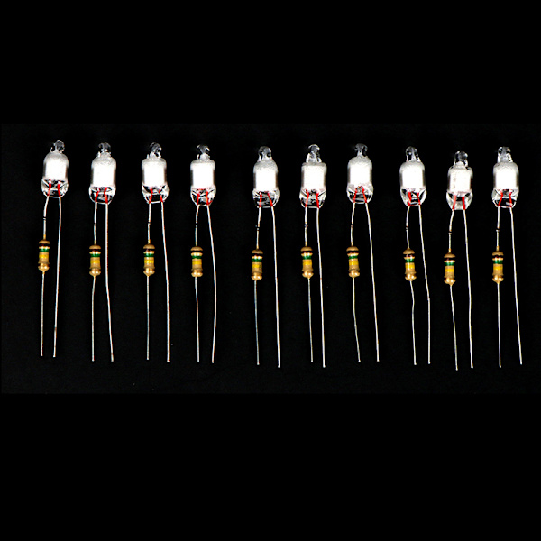 10 stk neonpærer 4*10 mm 5*13 mm hovedstrømindikator med Green F4