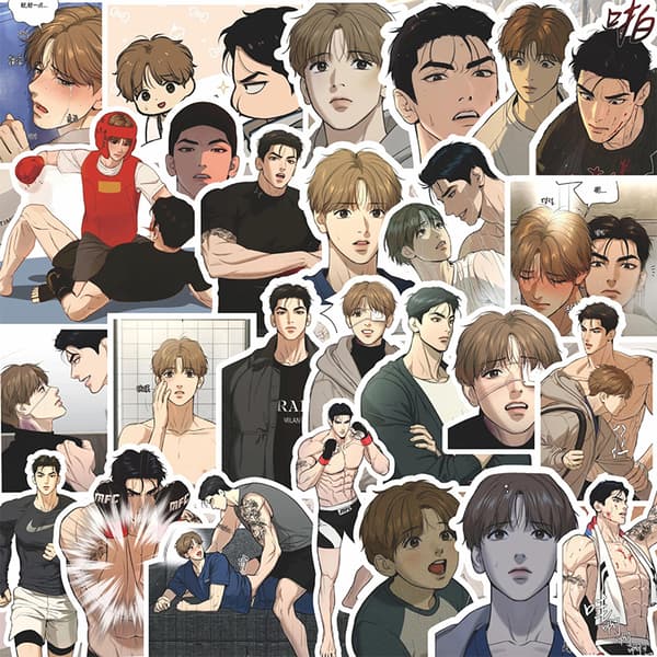 66Pcs n Manwha Sticker e Laptop Phone Case DIY Gave Student Sta 01