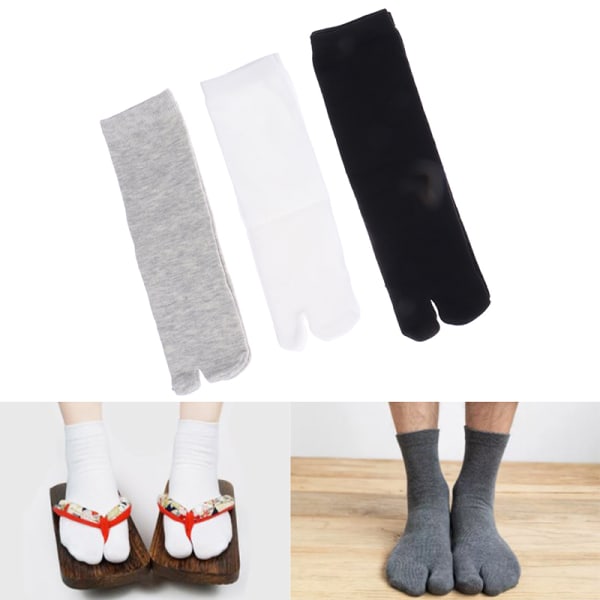 1/3 Par Style Sokker Bomuld Åndbar Adskil To Fingre Så 3pairs
