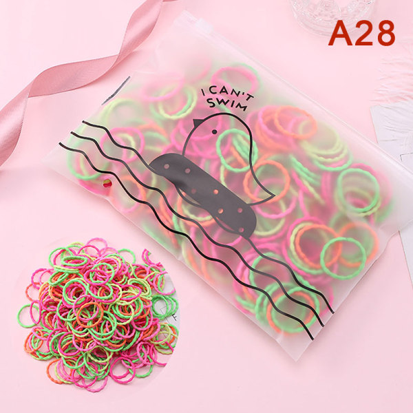 50 kpl Candy Color -päähine Mini korkeajoustavat hiusnauhat ja hiukset A28