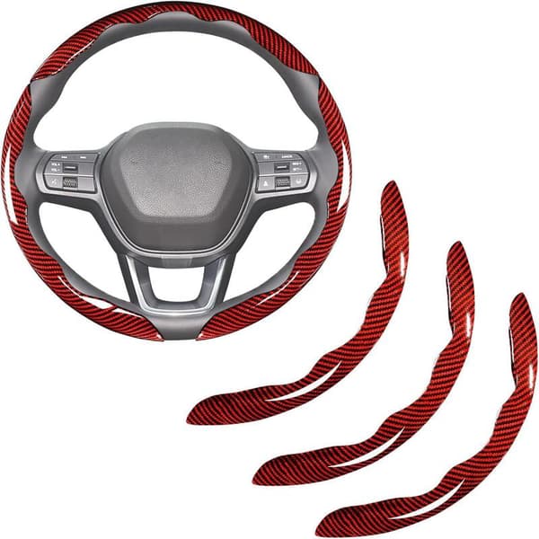 2 STK Bilratovertræk Booster Mikrofiberlæder Auto Red 3PCS