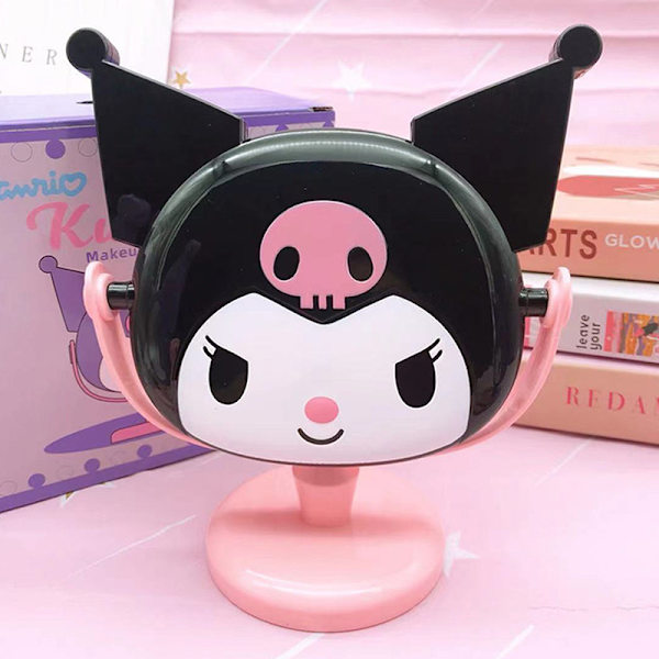 Sanrio Kuromi Mirror Desktop Meikkipeili Koristeet Teräväpiirto Pink Black