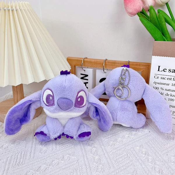 Sarjakuva Stitch Pehmo Nukke Avaimenperä Laukku Riipus Pehmolelut Etusivu Purple