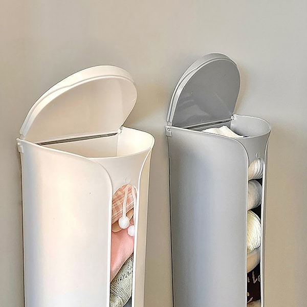 Væghængende affaldspose Opbevaringsboks Køkken Plastposeholder Gray