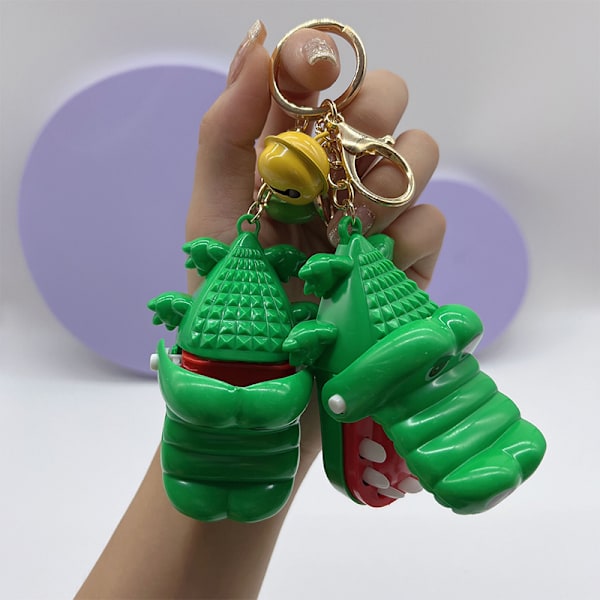 Funny e Cartoon Mouth Tooth Alligator Hand Avaimenperä Crocodile Ba