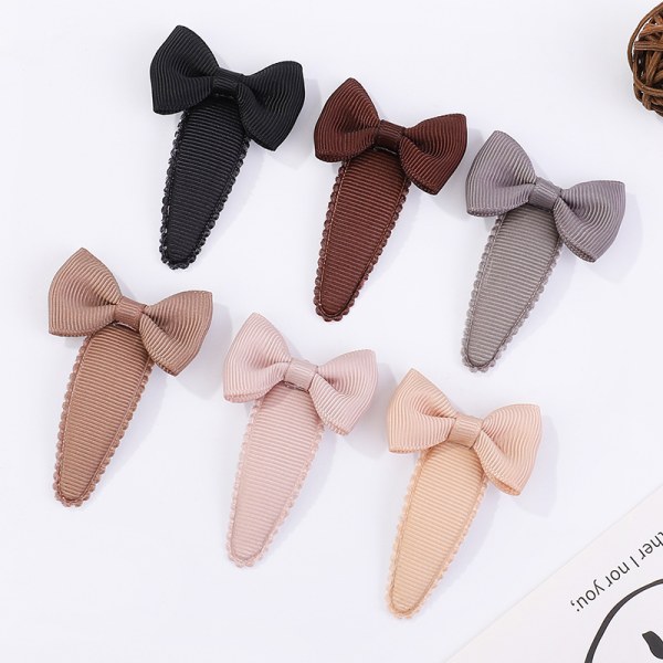 2kpl Solid Color Sweet Bows -hiusklipsi lapsille Käsintehty hyytymä A12