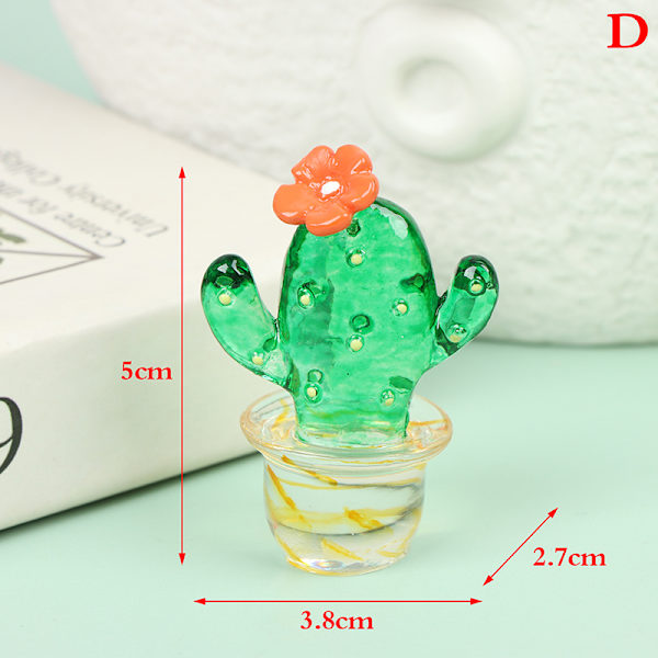 Lasikaktusfiguurit Koristeet Mini Bonsai Decor ja Miniature D