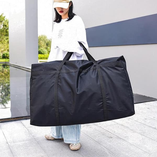 1 stk. ekstra stor vanntett flyttebag, vaskepose, handlepose Black