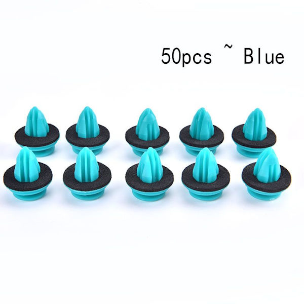 50 kpl Universal Auto Fastener Clips Kiinnittävät ovipaneelin pidikkeet Blue