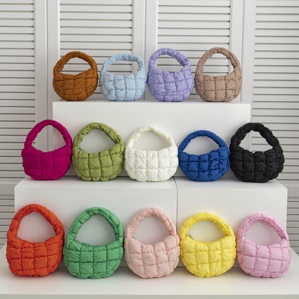 Fashion Mini Puffer Tote Bag Elegant telefonpung nøglepose Simp A3