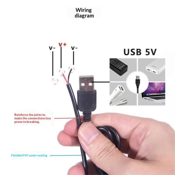 1/5 stk. USB 5V LED Trefarvet Dæmpning Farveskift Kabel Dæmper 4- A2