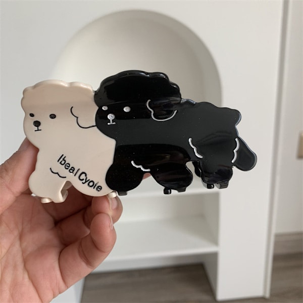 e Tvåhundsdjur Acetatkloklämma för kvinnor Flickor Krabbhår Cl 10.7x6cm