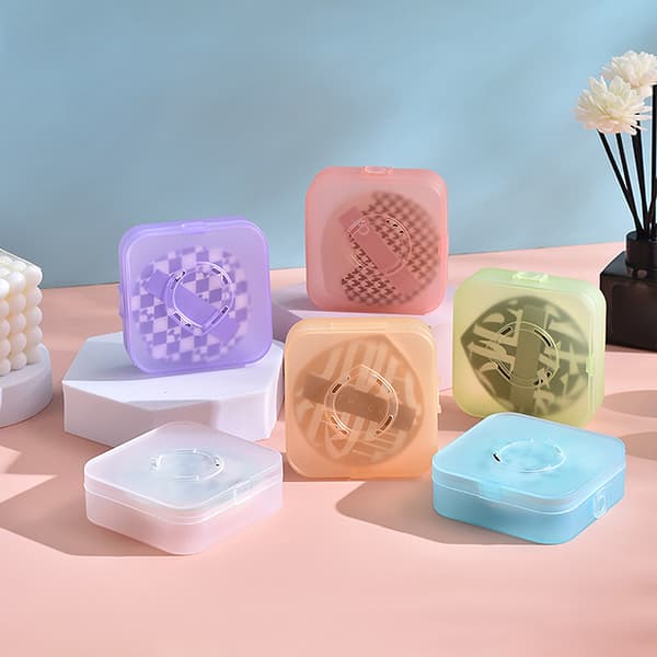 1st box Kosmetisk Puff Makeup Sponge Powder Puff Torkhållare Light blue