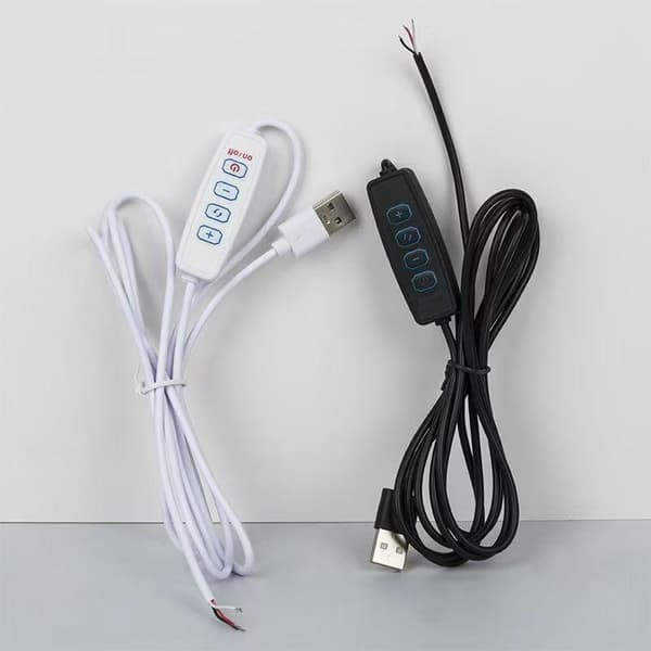 1/5 stk. USB 5V LED Trefarvet Dæmpning Farveskift Kabel Dæmper 4- A4