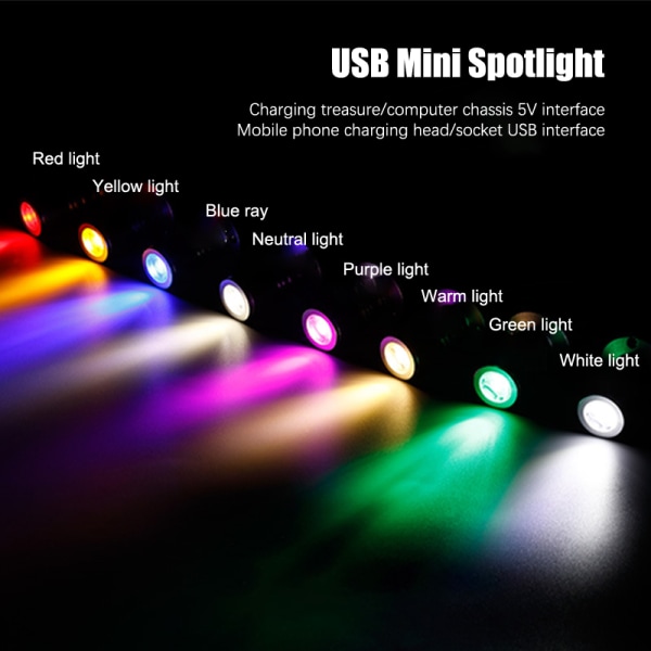 Led USB Spotlight Smykkeskab Showcase Counter Lampe Silver Warm Light