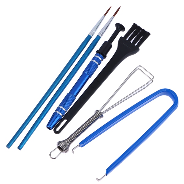 Keyboard Cleaning Tool Kit Metall Keycap Puller Stamhållare Swit B