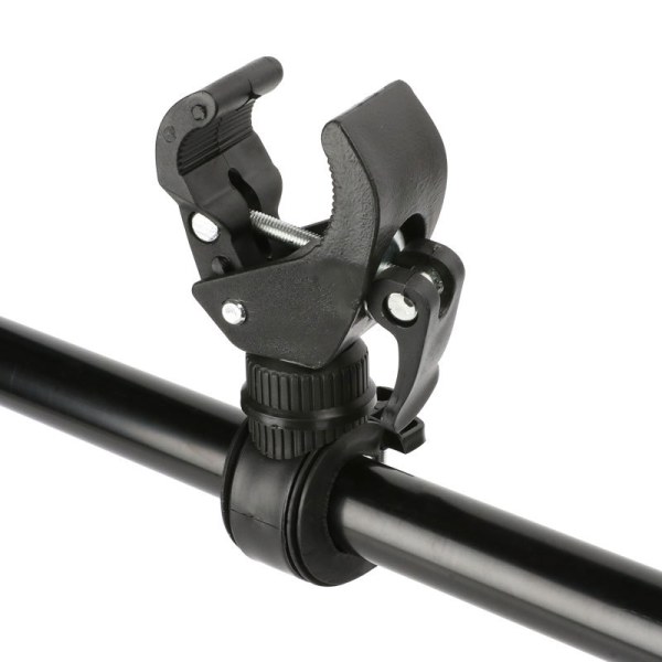360 graders roterende cykelstyr til LED-lommelygte Black