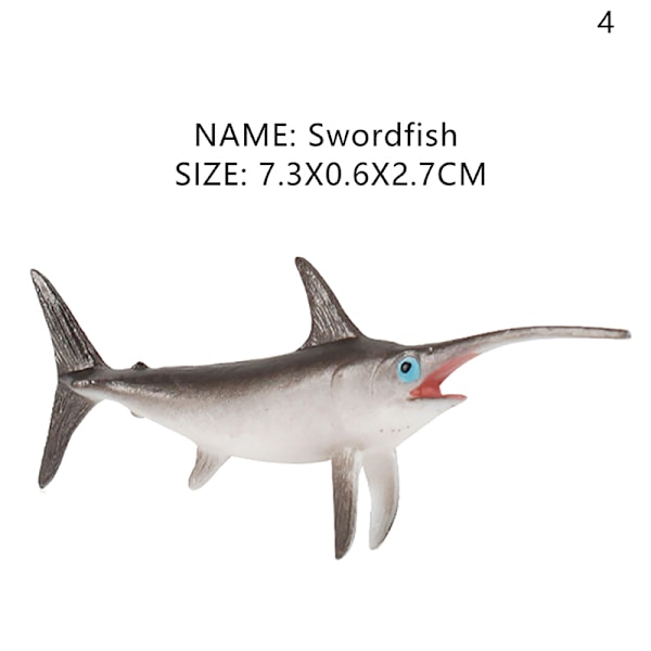 Simulering Marint liv Actionfigurer Ocean Animal Model Educat A4