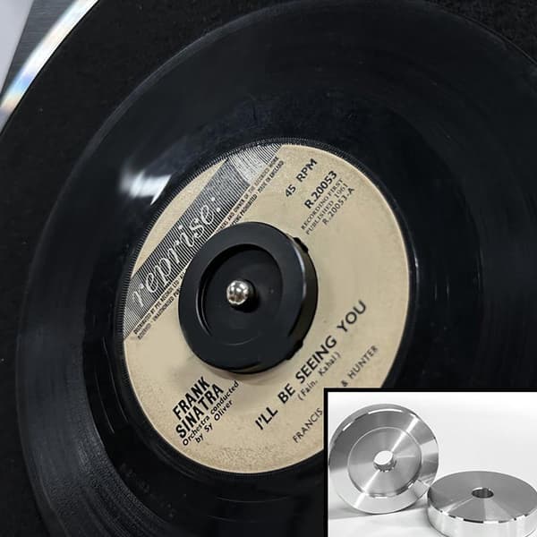 45 pladeadapter til pladespiller 7 tommer vinylplade til vinyl R Silver