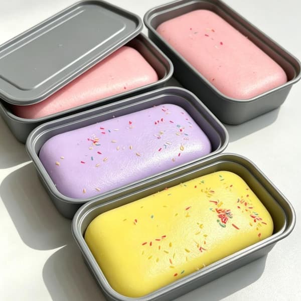 Sticky Box Cake Långsamt Stigande Leksaksglass Sensorisk Fidgetleksak A Blue