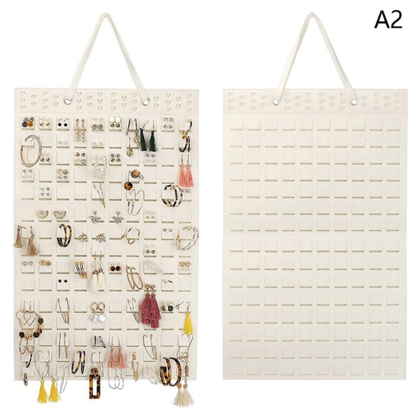 Veggmontert smykkevisning Organizer Bag Vertikal Beige