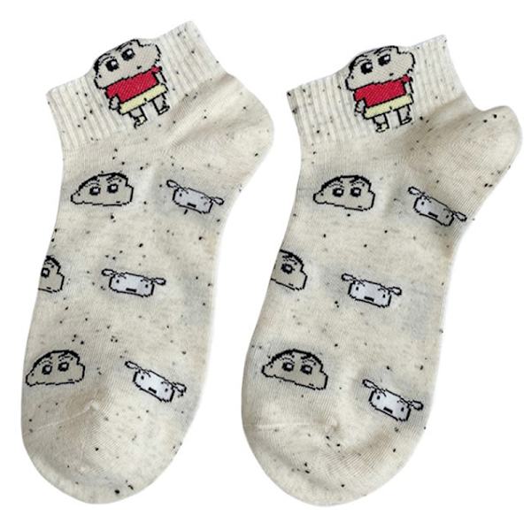 Kawaii Crayon Shin-Chan Strumpor Damstrumpor Låg-Top Sommar Tunna A3