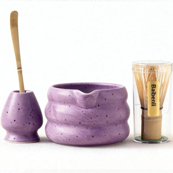 Bambu Matcha Vispiläsetti Matcha Vispilä Vispilänpidike Perinteinen T Blue 5Pcs