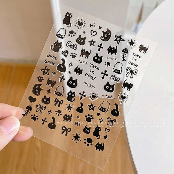 e Cat Animals Graffiti Kynsitarra Muotomaalaukset Korjaus Black