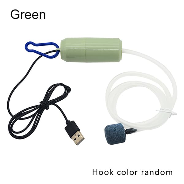 Akvarium syregaspump USB fisktank Liten luftare Luftkompre black