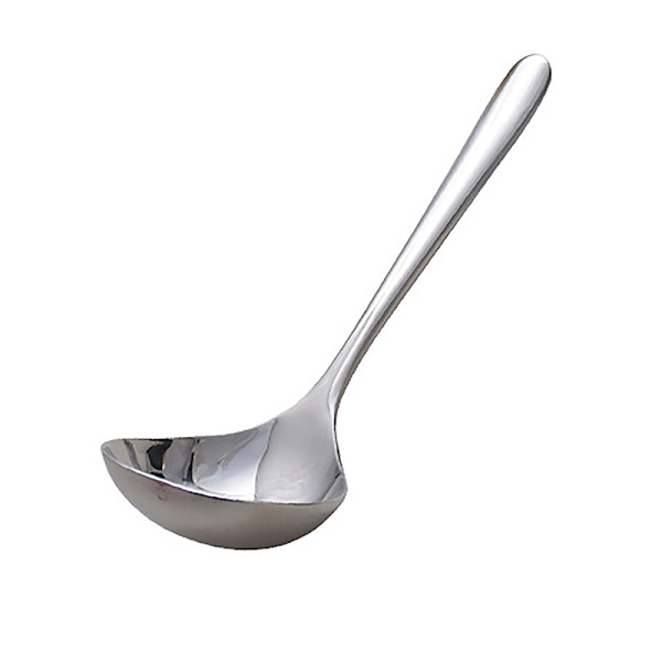 Rostfritt Stål Stort Huvud Runt Sked Nät Röd Gyllene Middag Lång Silver