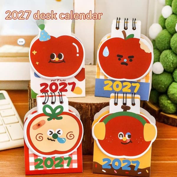 2027 Skrivebordskalender Mini Bærbar Reisekalender Perfekt For H A4