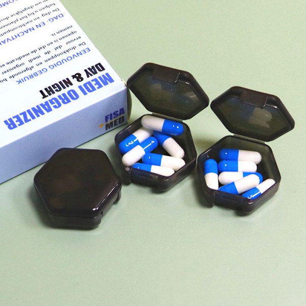 3 kpl Pieni pillerirasia, päivittäinen minipillerikotelo, organizer kukkaroille Multicolor