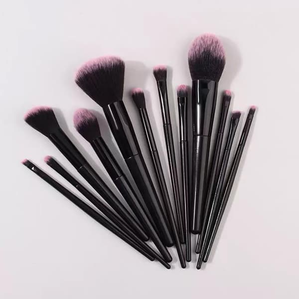 Professionelt makeupbørstesæt Foundation Blusher Kosmetisk Make- Black A