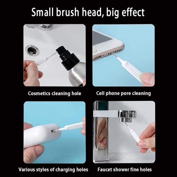 10 kpl Suihkupään puhdistusharja Nylon Small Hole Cleaner Reusa