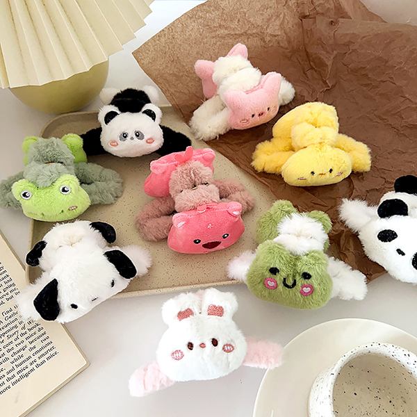 Nukke Pehmo Panda Hair Claw Muoti Sarjakuva n Style Animal Shark A2
