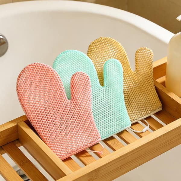 Honeycomb eksfolierende badehansker - badeskrubbehandsker A3